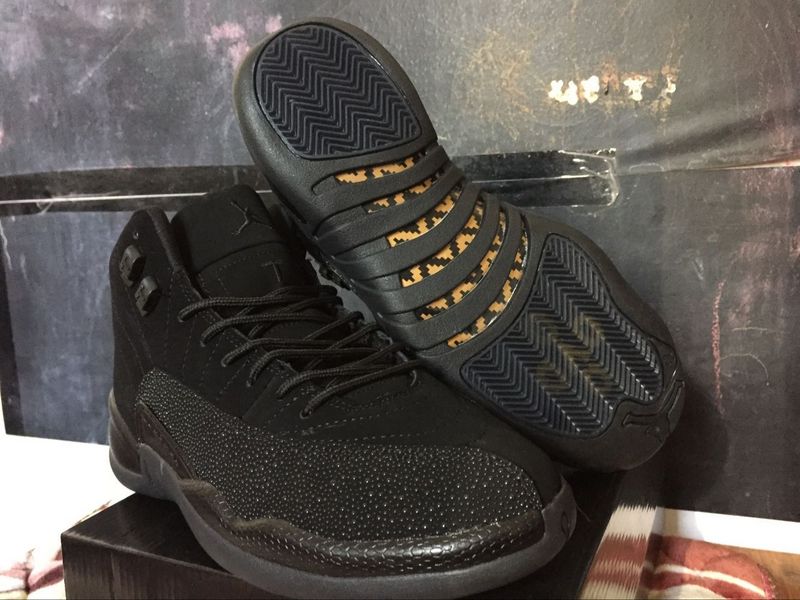 Running weapon Newest Black Air Jordan 12 OVO Shoes Retro Men Cheap