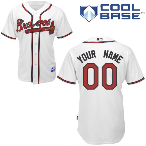 Braves Personalized Authentic White MLB Jersey (S-3XL) - Click Image to Close