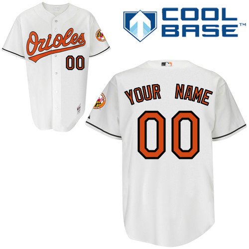 Orioles Personalized Authentic White MLB Jersey (S-3XL) - Click Image to Close