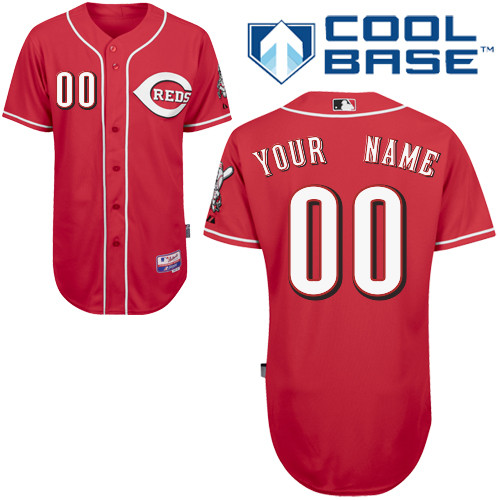 Reds Personalized Authentic Red MLB Jersey (S-3XL) - Click Image to Close