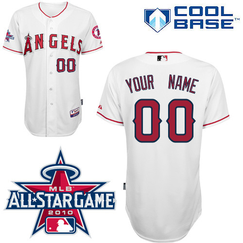 Angels of Anaheim Personalized Authentic White w/2010 All-Star Patch MLB Jersey (S-3XL) - Click Image to Close