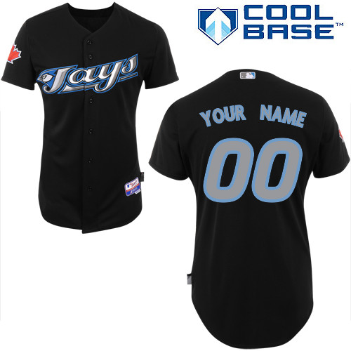 Blue Jays Authentic Black Cool Base MLB Jersey (S-3XL) - Click Image to Close