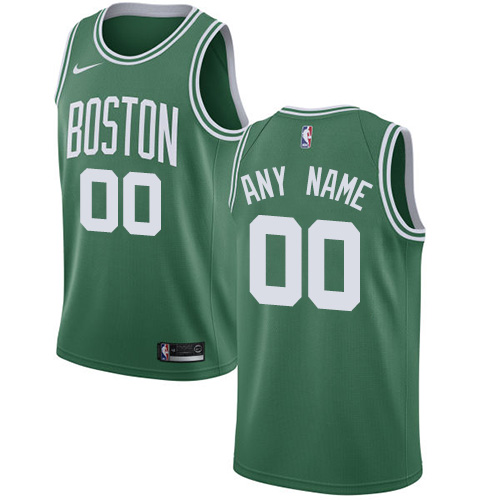 Men's Nike Celtics Personalized Swingman Green NBA Icon Edition Jersey