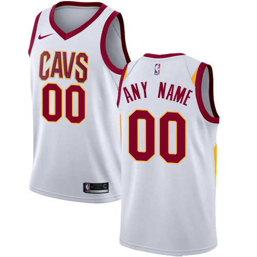 Men's Nike Cavaliers Personalized Swingman White NBA Association Edition Jersey