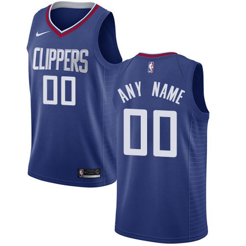 Men's Nike Clippers Personalized Swingman Blue NBA Icon Edition Jersey