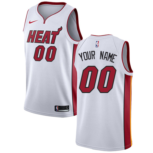 Men's Nike Heat Personalized Swingman White NBA Association Edition Jersey