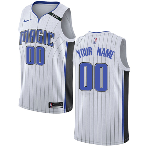 Men's Nike Magic Personalized Swingman White NBA Association Edition Jersey