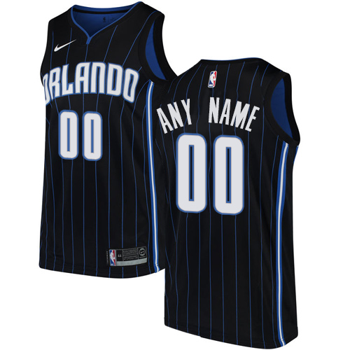 Men's Nike Magic Personalized Swingman Black NBA Statement Edition Jersey