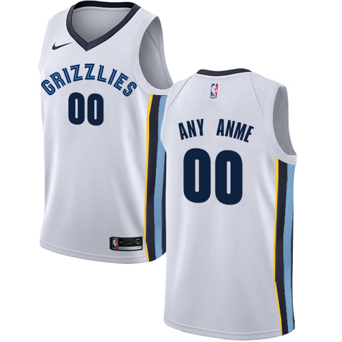 Men's Nike Grizzlies Personalized Swingman White NBA Association Edition Jersey