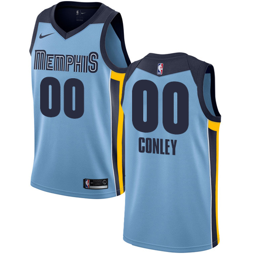 Men's Nike Grizzlies Personalized Swingman Light Blue NBA Statement Edition Jersey