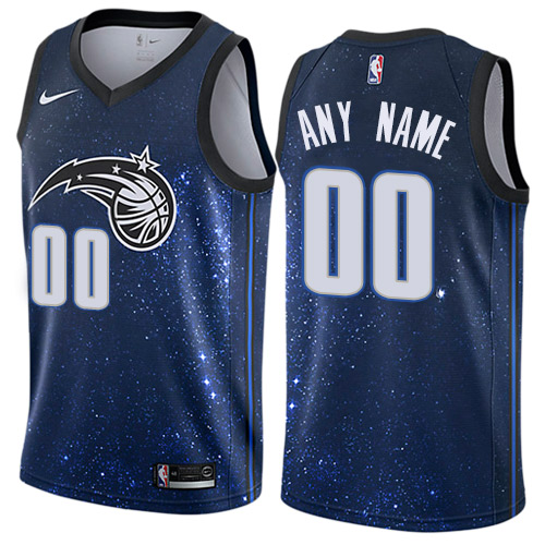 Men's Nike Magic Personalized Swingman Blue NBA City Edition Jersey