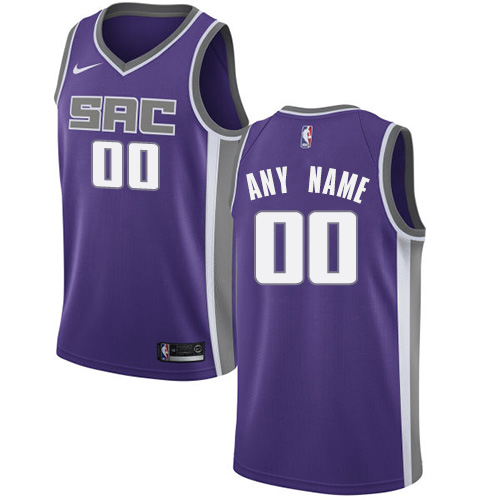 Men's Nike Kings Personalized Swingman Purple NBA Icon Edition Jersey