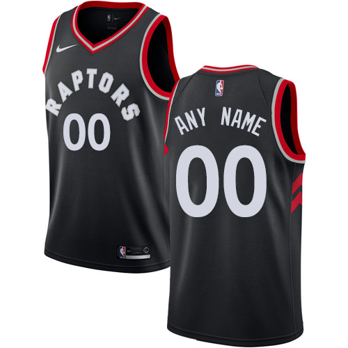 Men's Nike Raptors Personalized Swingman Black NBA Statement Edition Jersey