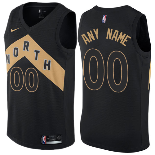 Men's Nike Raptors Personalized Swingman Black NBA City Edition Jersey - Click Image to Close