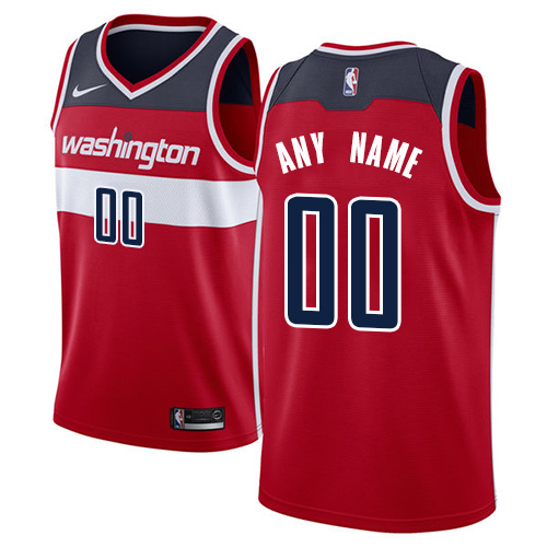 Men's Nike Wizards Personalized Swingman Red NBA Icon Edition Jersey