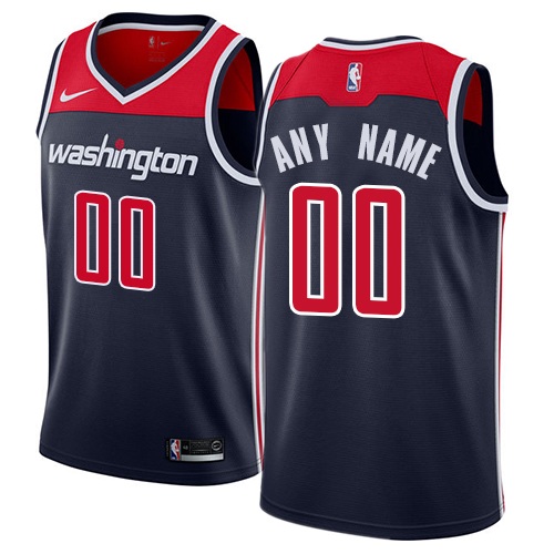 Men's Nike Wizards Personalized Swingman Navy Blue NBA Statement Edition Jersey