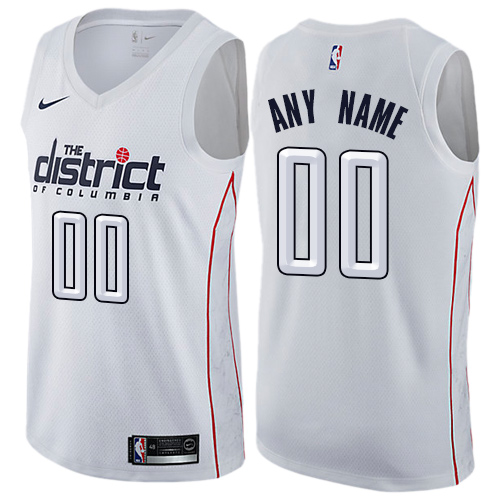 Men's Nike Wizards Personalized Swingman White NBA City Edition Jersey