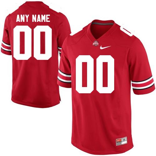 Buckeyes Personalized Authentic Red NCAA Jersey - Click Image to Close