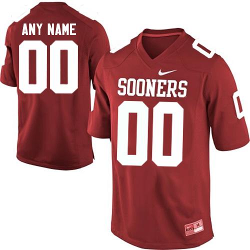 Sooners Personalized Authentic Red NCAA Jersey - Click Image to Close