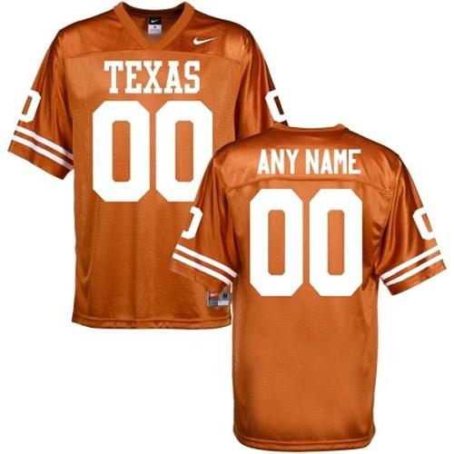 Longhorns Personalized Authentic Orange NCAA Jersey - Click Image to Close