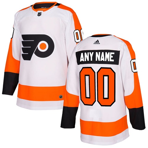 Men's Adidas Flyers Personalized Authentic White Road NHL Jersey