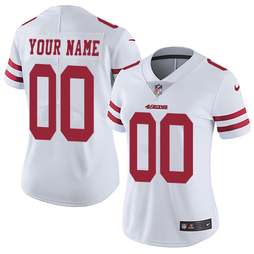 Nike San Francisco 49ers Customized White Stitched Vapor Untouchable Limited Women's NFL Jersey - Click Image to Close