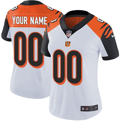 Nike Cincinnati Bengals Customized White Stitched Vapor Untouchable Limited Women's NFL Jersey