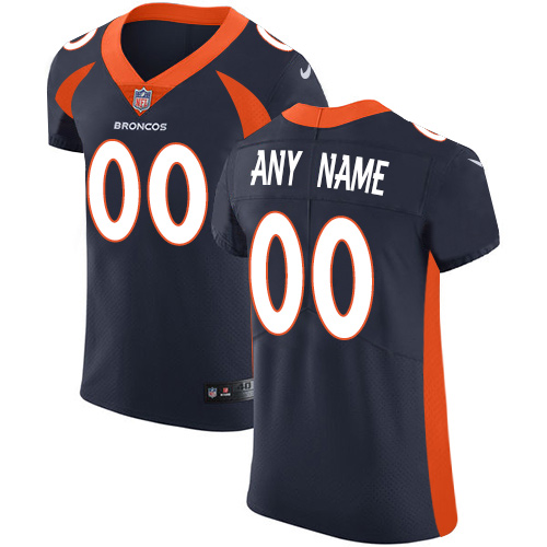 Nike Denver Broncos Customized Navy Blue Alternate Stitched Vapor Untouchable Elite Men's NFL Jersey