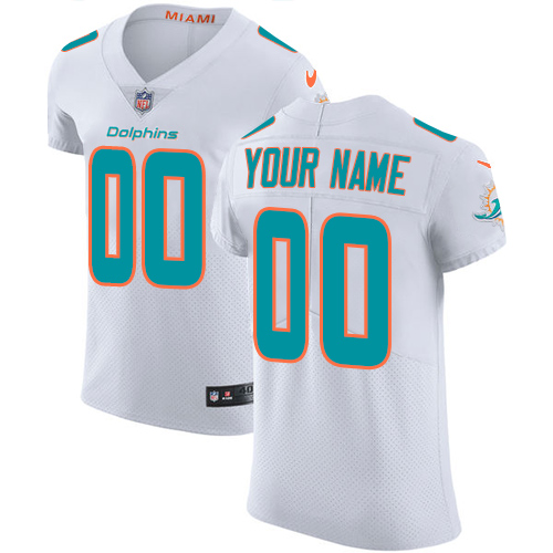 Nike Miami Dolphins Customized White Stitched Vapor Untouchable Elite Men's NFL Jersey - Click Image to Close