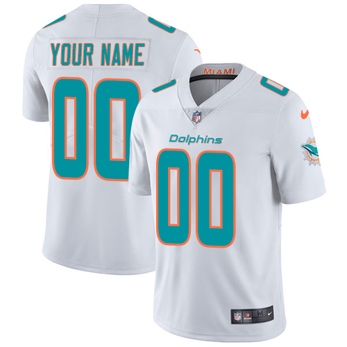 Nike Miami Dolphins Customized White Stitched Vapor Untouchable Limited Youth NFL Jersey - Click Image to Close