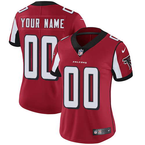 Nike Atlanta Falcons Customized Red Team Color Stitched Vapor Untouchable Limited Women's NFL Jersey - Click Image to Close