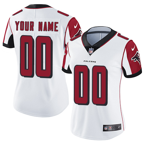 Nike Atlanta Falcons Customized White Stitched Vapor Untouchable Limited Women's NFL Jersey - Click Image to Close