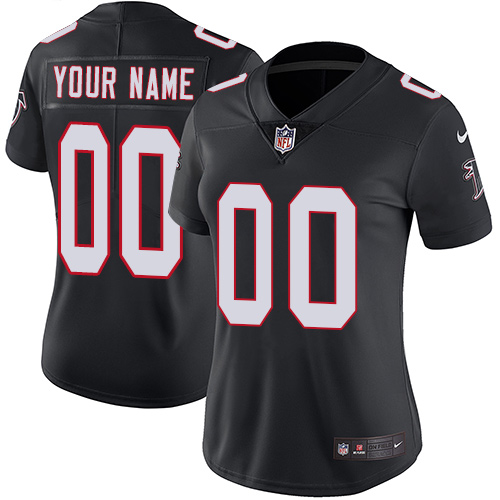 Nike Atlanta Falcons Customized Black Alternate Stitched Vapor Untouchable Limited Women's NFL Jersey - Click Image to Close