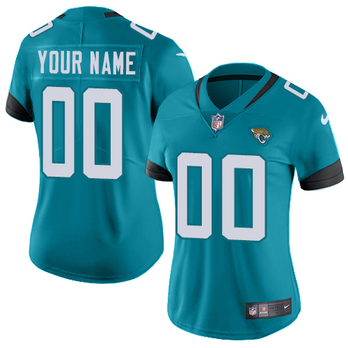 Nike Jacksonville Jaguars Customized Teal Green Team Color Stitched Vapor Untouchable Limited Women's NFL Jersey - Click Image to Close