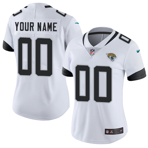 Nike Jacksonville Jaguars Customized White Stitched Vapor Untouchable Limited Women's NFL Jersey - Click Image to Close