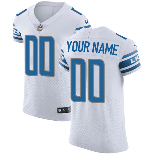 Nike Detroit Lions Customized White Stitched Vapor Untouchable Elite Men's NFL Jersey - Click Image to Close