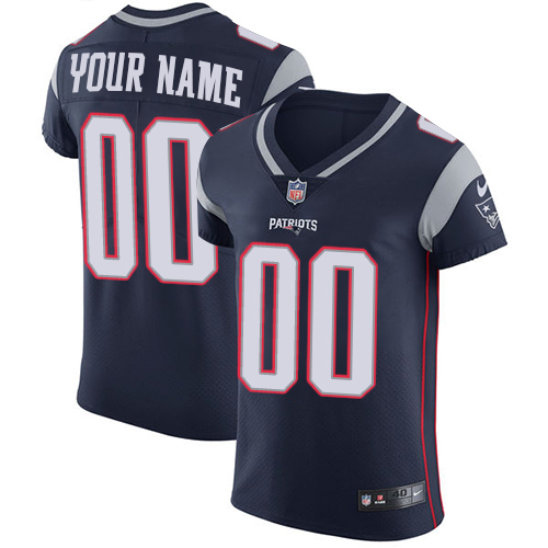 Nike New England Patriots Customized Navy Blue Team Color Stitched Vapor Untouchable Elite Men's NFL Jersey