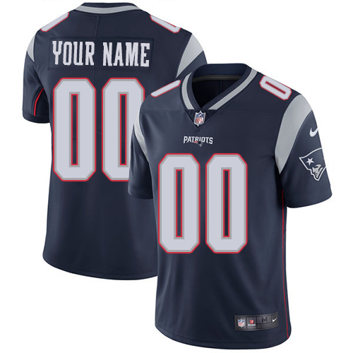 Nike New England Patriots Customized Navy Blue Team Color Stitched Vapor Untouchable Limited Youth NFL Jersey - Click Image to Close