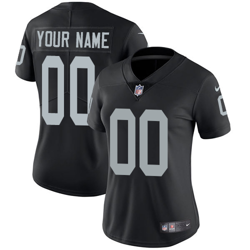 Nike Oakland Raiders Customized Black Team Color Stitched Vapor Untouchable Limited Women's NFL Jersey