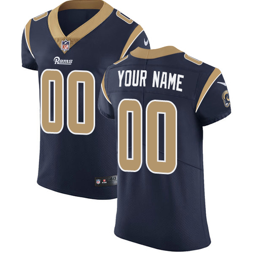 Nike Los Angeles Rams Customized Navy Blue Team Color Stitched Vapor Untouchable Elite Men's NFL Jersey - Click Image to Close