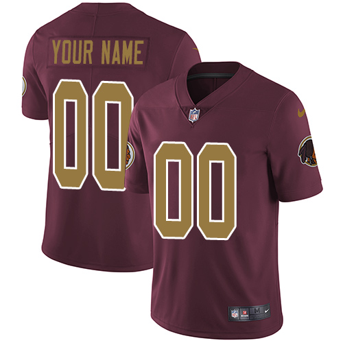 Nike Washington Redskins Customized Burgundy Red Alternate Stitched Vapor Untouchable Limited Youth NFL Jersey