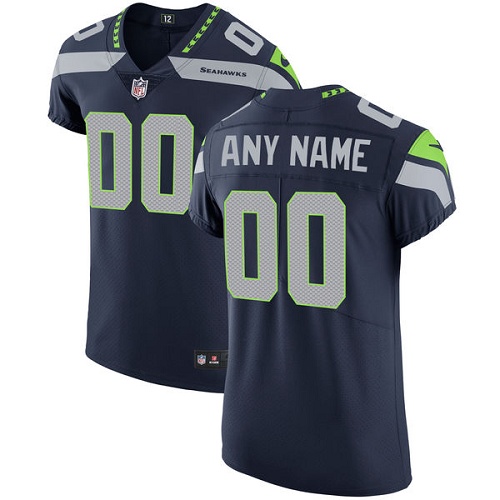 Nike Seattle Seahawks Customized Steel Blue Team Color Stitched Vapor Untouchable Elite Men's NFL Jersey