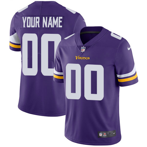 Nike Minnesota Vikings Customized Purple Team Color Stitched Vapor Untouchable Limited Men's NFL Jersey - Click Image to Close