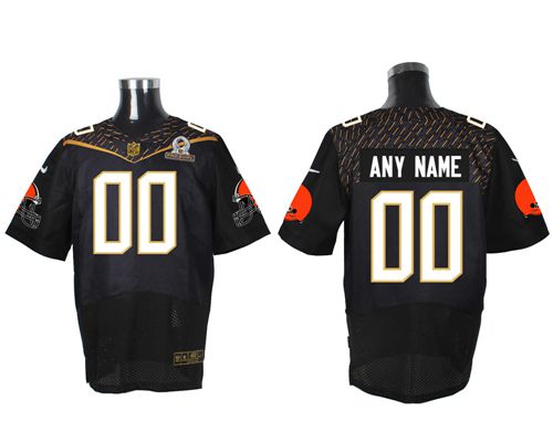 Nike Cleveland Browns Customized Black 2016 Pro Bowl Men's Stitched NFL Elite Jersey