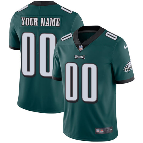 Nike Philadelphia Eagles Customized Midnight Green Team Color Stitched Vapor Untouchable Limited Men's NFL Jersey - Click Image to Close