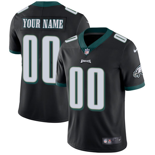 Nike Philadelphia Eagles Customized Black Alternate Stitched Vapor Untouchable Limited Men's NFL Jersey - Click Image to Close