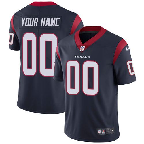 Nike Houston Texans Customized Navy Blue Team Color Stitched Vapor Untouchable Limited Men's NFL Jersey - Click Image to Close