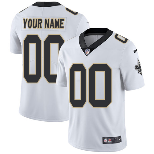 Nike New Orleans Saints Customized White Stitched Vapor Untouchable Limited Men's NFL Jersey - Click Image to Close