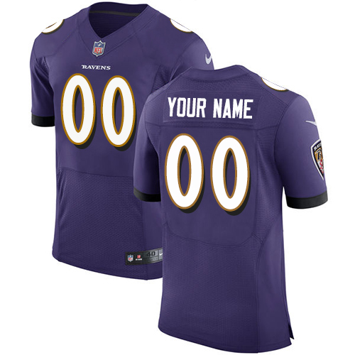 Nike Baltimore Ravens Customized Purple Team Color Stitched Vapor Untouchable Elite Men's NFL Jersey - Click Image to Close