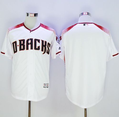 Diamondbacks Blank White/Brick New Cool Base Stitched MLB Jersey